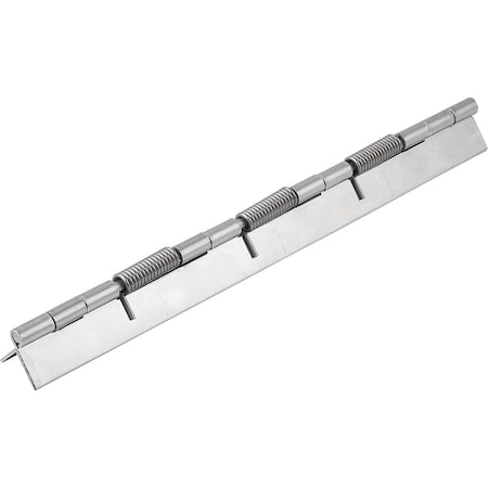 Kipp Spring Hinge Spring Open A=40, B=240, Form:A Without Hole, Stainless Steel Bright K1177.14024000